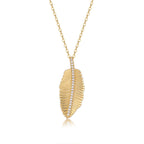 Willow Moissanite Leaf Necklace