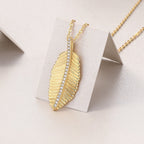 Willow Moissanite Leaf Necklace