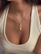 Willow Moissanite Leaf Necklace
