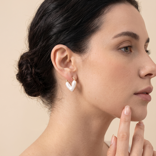 Amour Heart Stud Earrings
