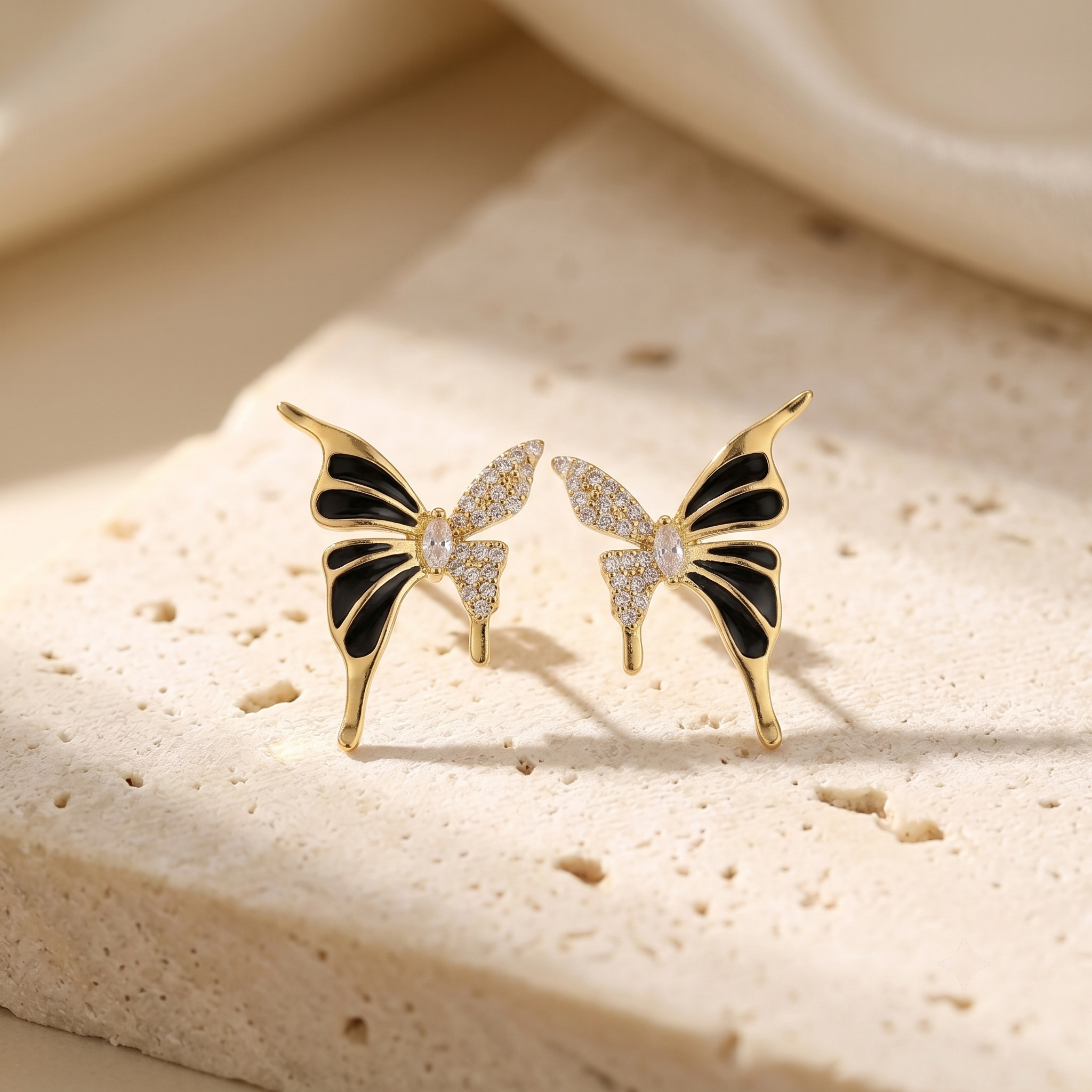 Papillon Crystal Stud Earrings