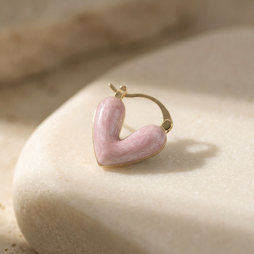 Amour Heart Stud Earrings